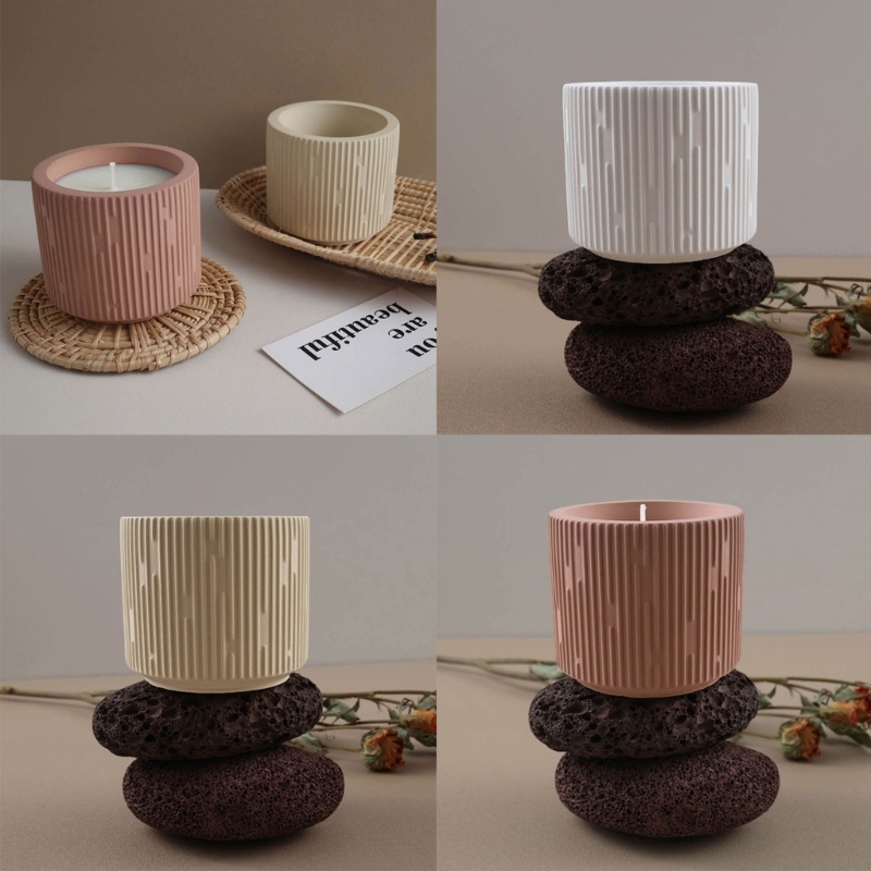 ✿ Silicone Khuôn Silicon Làm Đế Nến Hình Ly Xi Măng