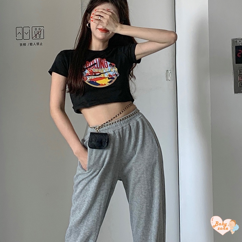 Áo Croptop Eo Cao Phong Cách Hàn Quốc Dành Cho Nữ Sinh