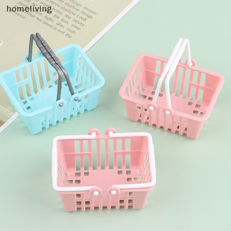 Set 2 Giỏ Mua Sắm Mini Đồ Chơi Dành Cho Nhà Búp Bê