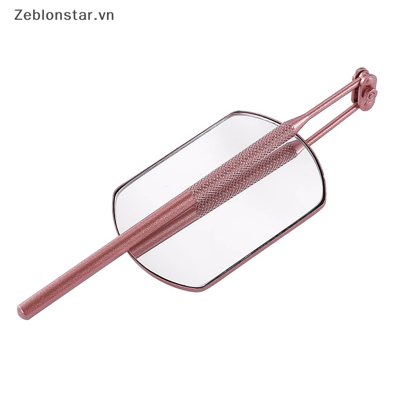 Gương Trang Điểm Bằng Thép Không Gỉ Tay Cầm Dài Có Thể Gập Lại
