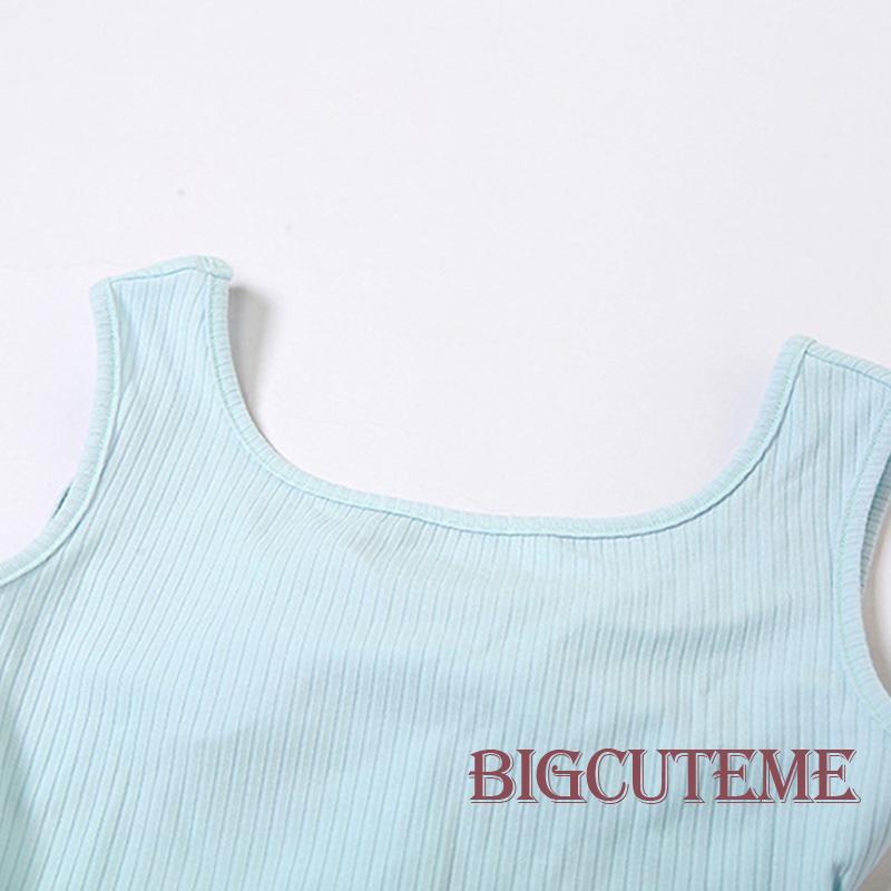Áo Tank Top Không Tay Cổ Tròn Thắt Nơ Thời Trang Mùa Hè Cho Nữ