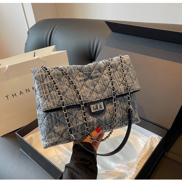 Túi Đeo Chéo Denim Họa Tiết Bông Tuyết Thời Trang 2023 Dành Cho Nữ