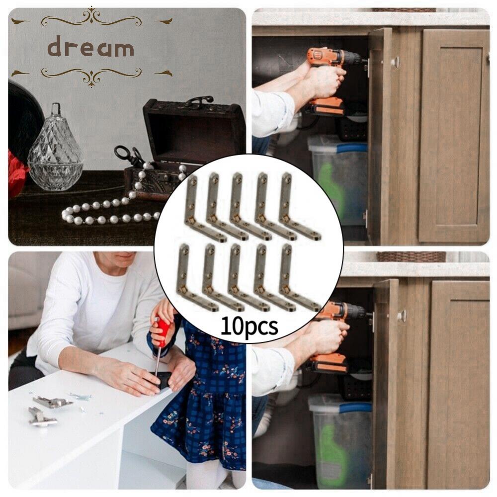 【DREAMLIFE】Hinges 30mm 90 Degree Reen Bronze With Mounting Screws 10pcs Drawers Box