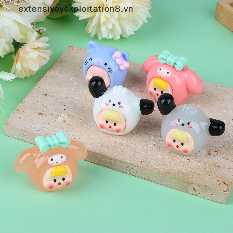 [Đặc Biệt] Mặt Dây Chuyền Trang Sức 3D Bằng Nhựa Resin Hình Bé Gái Hoạt Hình DIY Dễ Thương Sáng Tạo [vn]