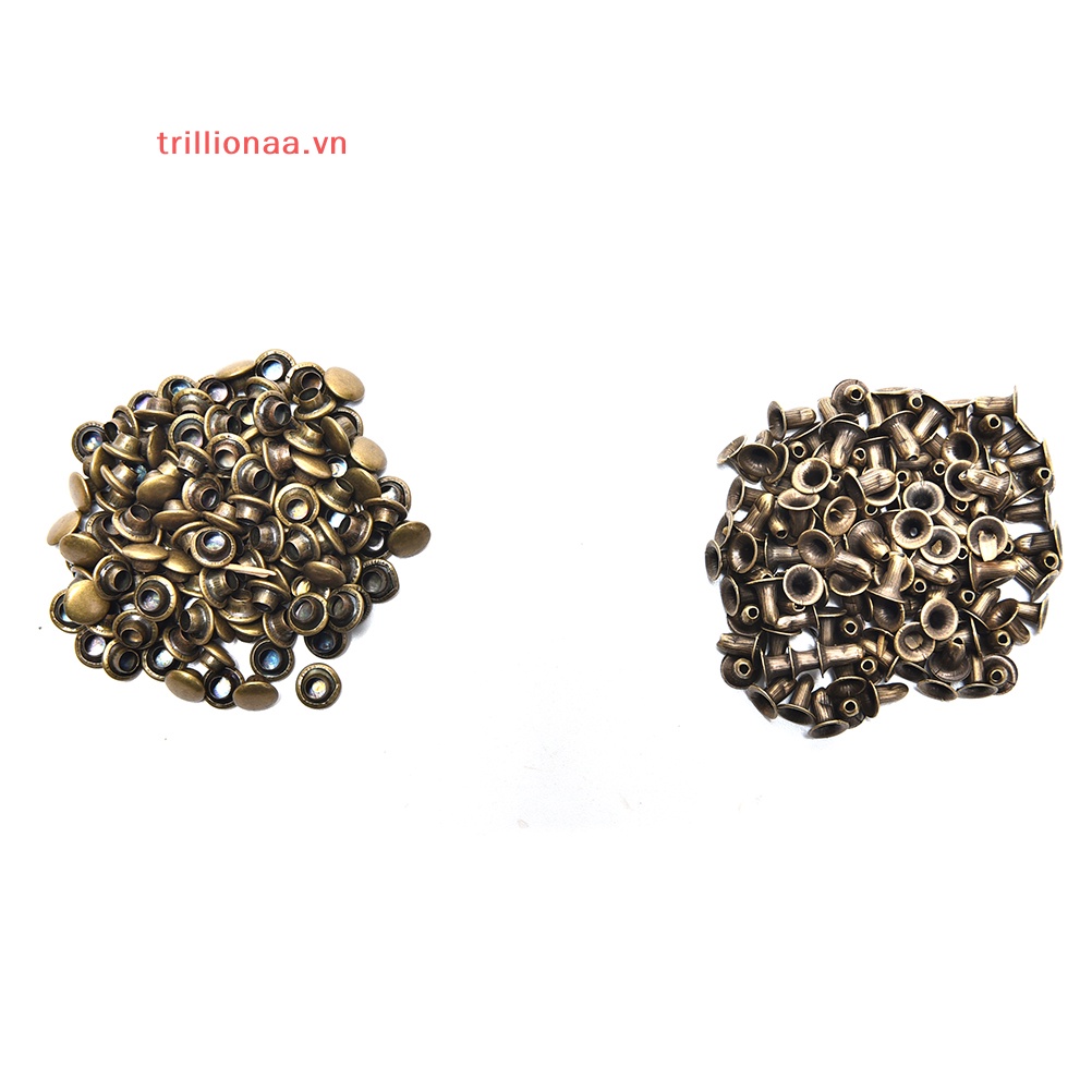 100 Đinh Tán Bằng Đồng Thau 3 Kích Cỡ Tự Làm Thắt Lưng Da