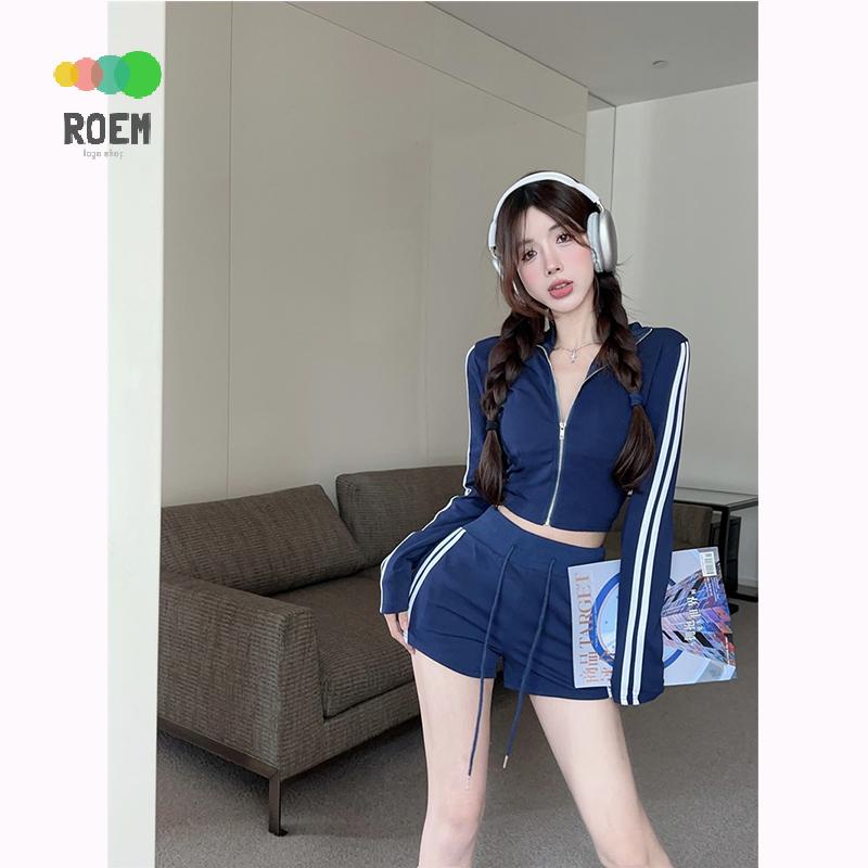 Bộ Đồ Thể Thao Hai Mảnh Phong Cách Thời Trang Hàn Quốc Cho Nữ