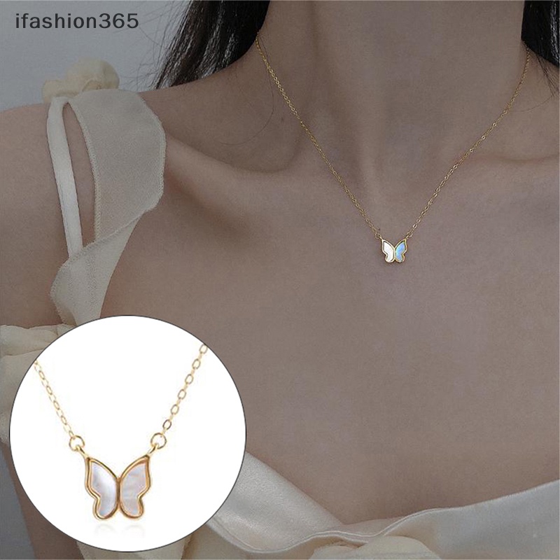 Vòng cổ Mặt Hình Bướm Màu Vàng Thời Trang ifashion365