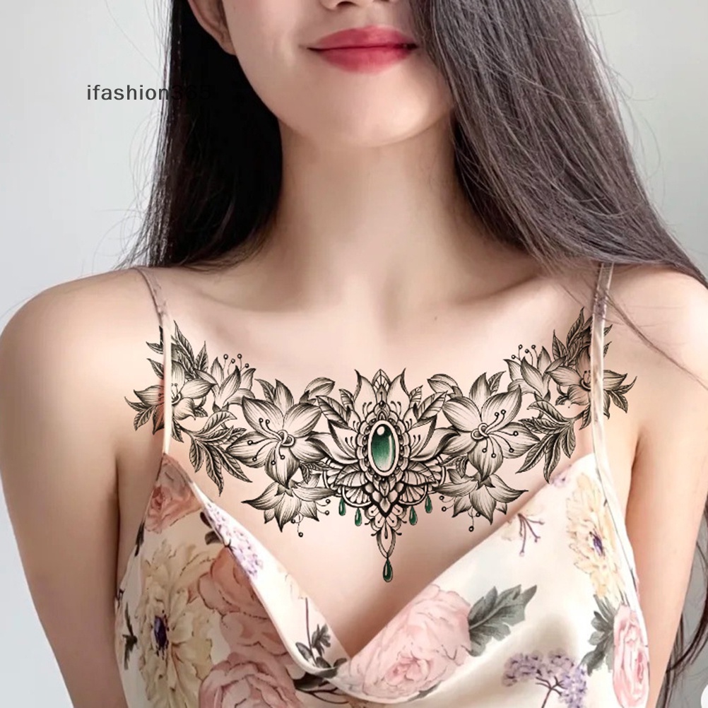 Miếng Dán Hình Xăm Tạm Thời Cỡ Lớn Chống Thấm Nước Thời Trang ifashion365