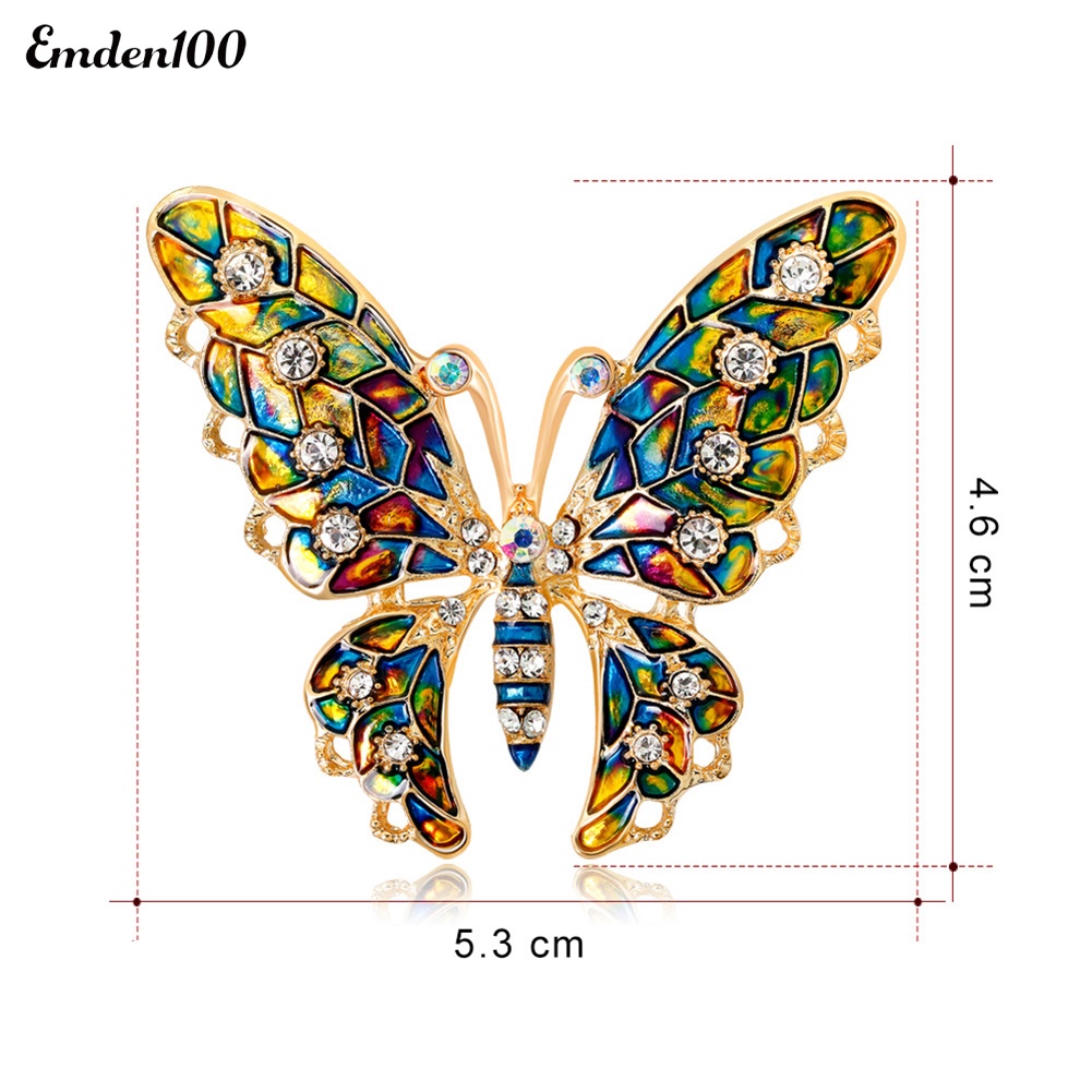 Trâm Cài Áo Hình Bướm Bằng Đá Nhiều Màu Thời Trang