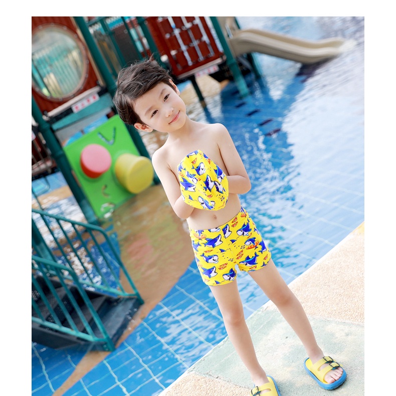 Quần Bơi Bé Trai Và Mũ Bơi Đồ Bơi Bé Trai 10-30kg Họa Hình Cá Mập Dễ Thương Chất Thun Co Dãn Cao Cấp Mùa