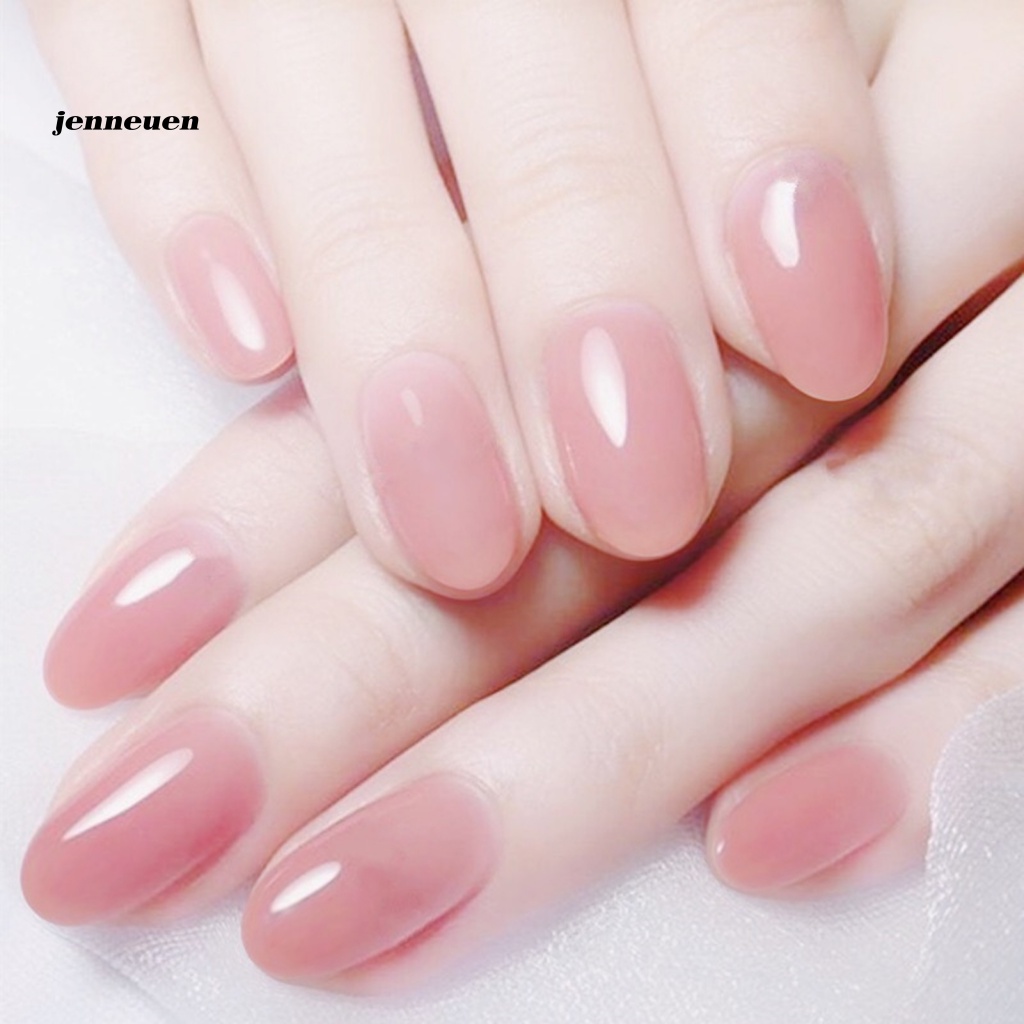 Bộ 24 Móng Tay Giả Màu Hồng Xinh Xắn Dùng Trang Trí DIY