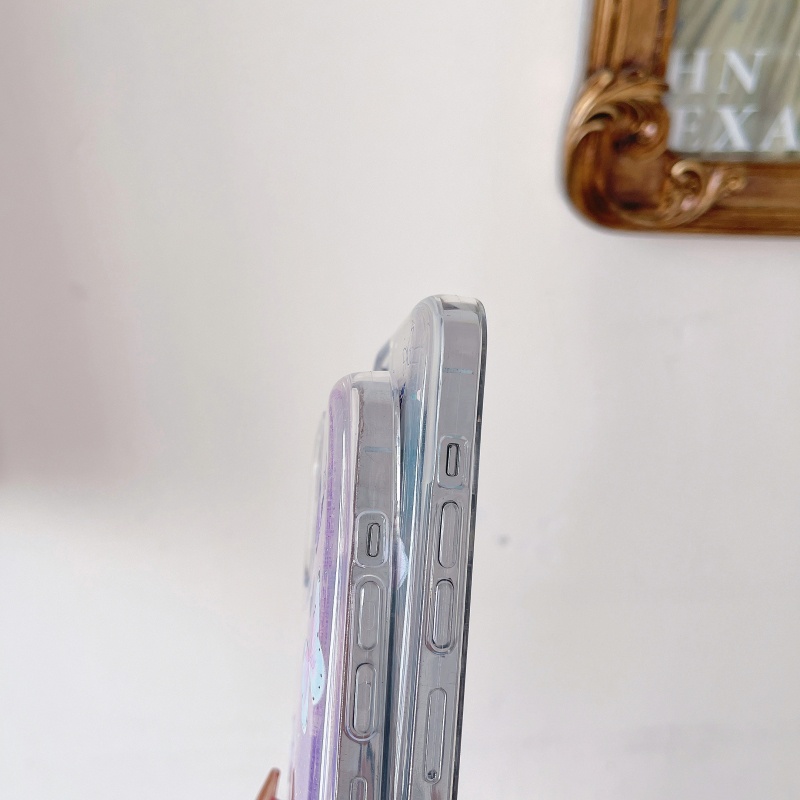 Ốp Điện Thoại Silicon Mềm Trong Suốt Chống Sốc Phối Kim Tuyến Nước Cho iPhone 14 13 12 11 Pro Max 14 Plus