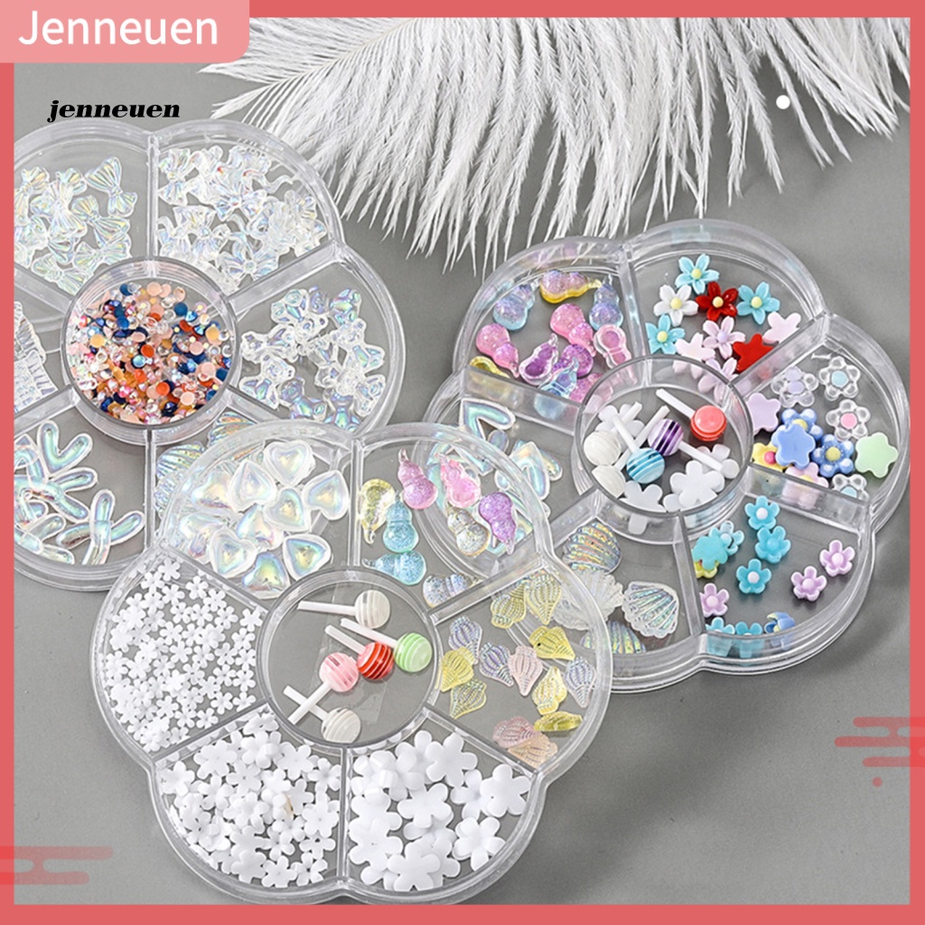 1 Hộp Phụ Kiện Trang Trí Móng Tay Nghệ Thuật Hình Gấu 3D DIY