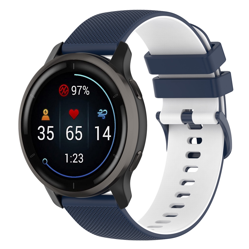 Dây Đeo Silicone 20mm 22mm Cho Garmin Forerunner 255 745 Garmin Venu 2 vivoactive 4 Active
