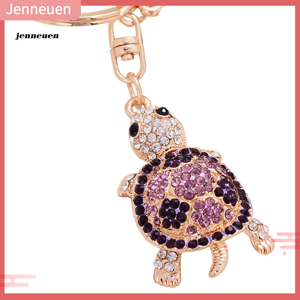 Móc Khóa Hình Rùa Đính Đá Lấp Lánh Dễ Thương