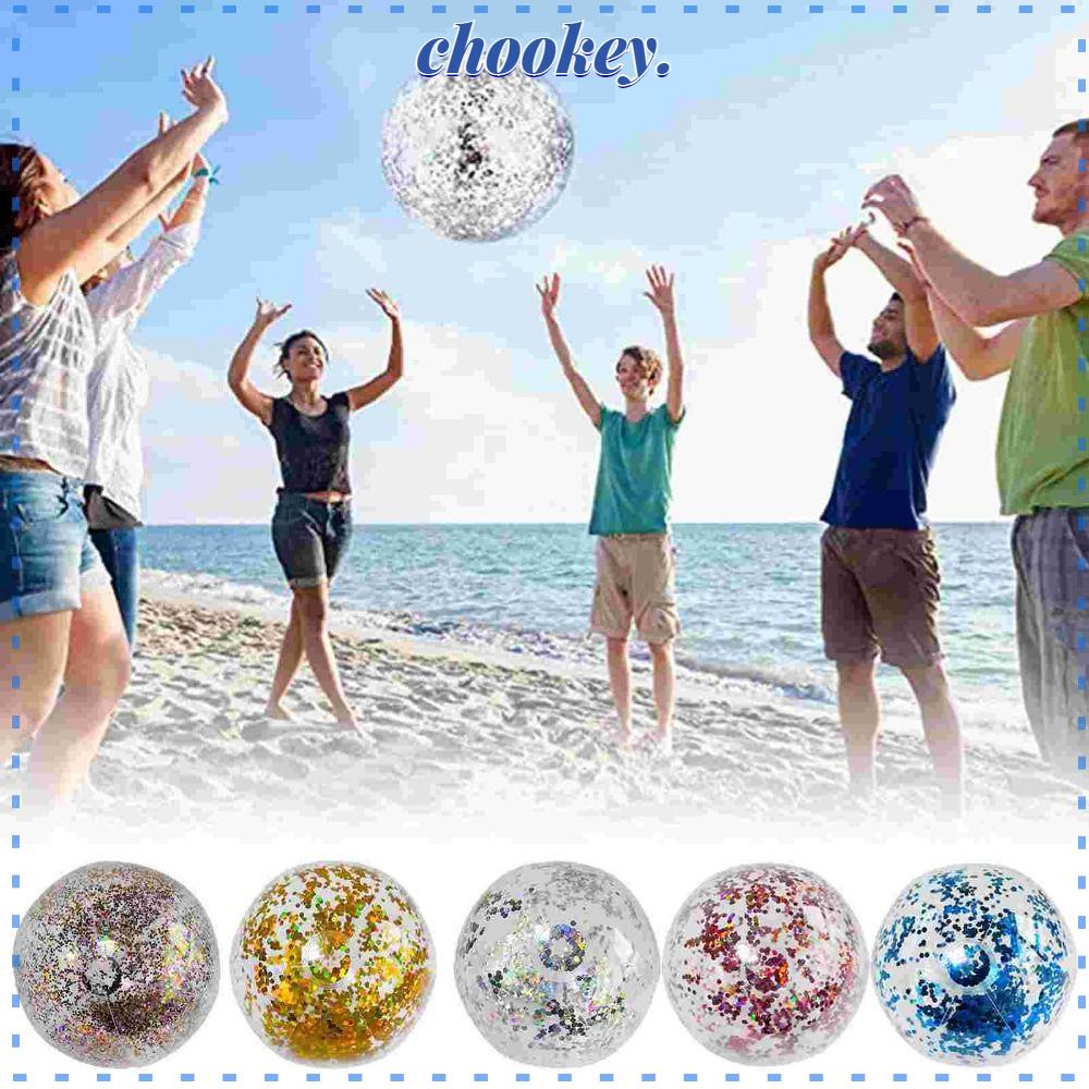 Quả Bóng Bơm Hơi Trong Suốt 40cm Đính Kim Tuyến Lấp Lánh