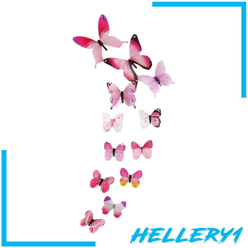 Set 12 Sticker Bươm Bướm Dạ Quang Dán Trang Trí