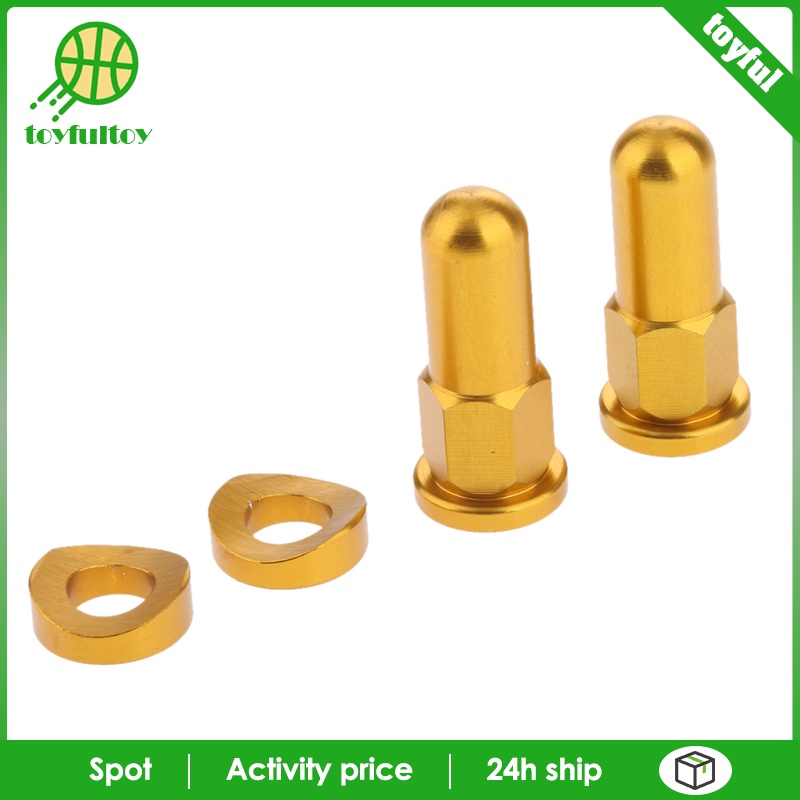 1 Cặp Đai Ốc Khóa Và Vòng Đệm Bằng Hợp Kim Nhôm Màu Đen Dành Cho Xe Đạp Địa