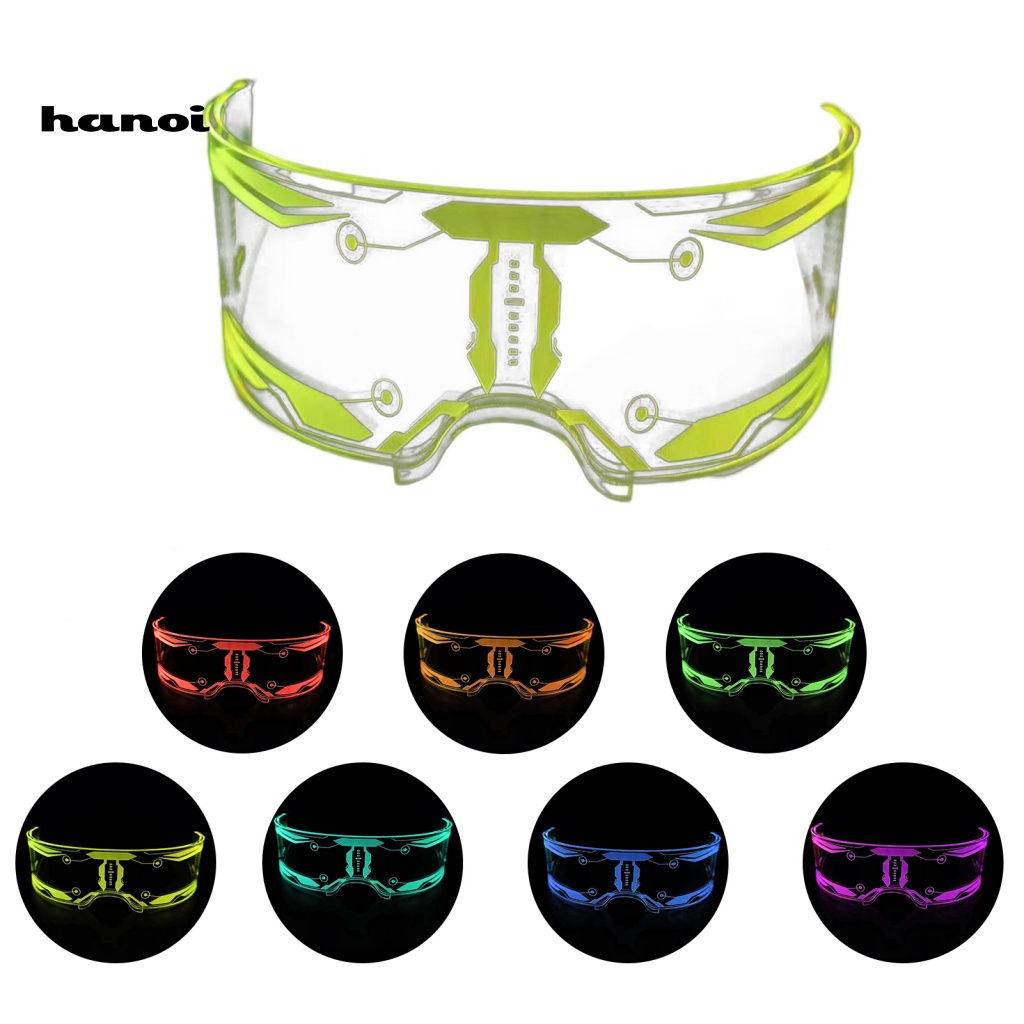 Mắt Kính Có Đèn LED Nhiều Màu Trong Suốt Độc Đáo