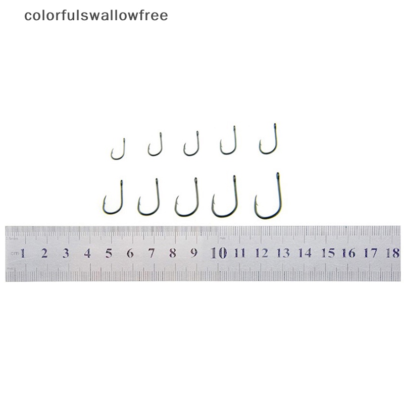 Bộ 100 Móc Câu Cá Bằng Thép Cacbon Nhiều Màu ABC