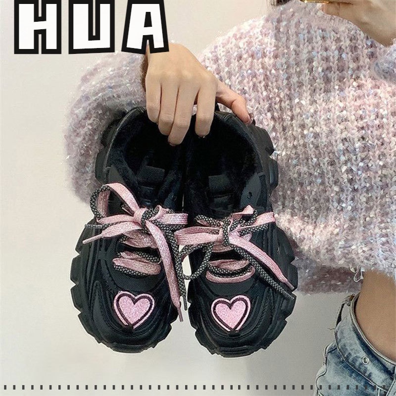 Hua Giày Thể Thao Bề Mặt Lưới Thời Trang Hàn Quốc Mới Dễ Phối Đồ Cho Nữ