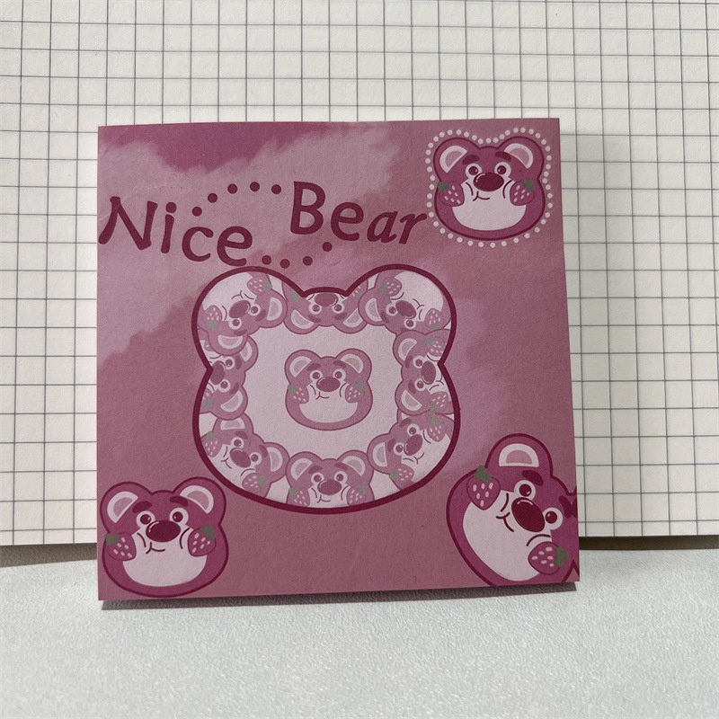 Giấy note ghi chú hình chú gấu dâu dễ thương