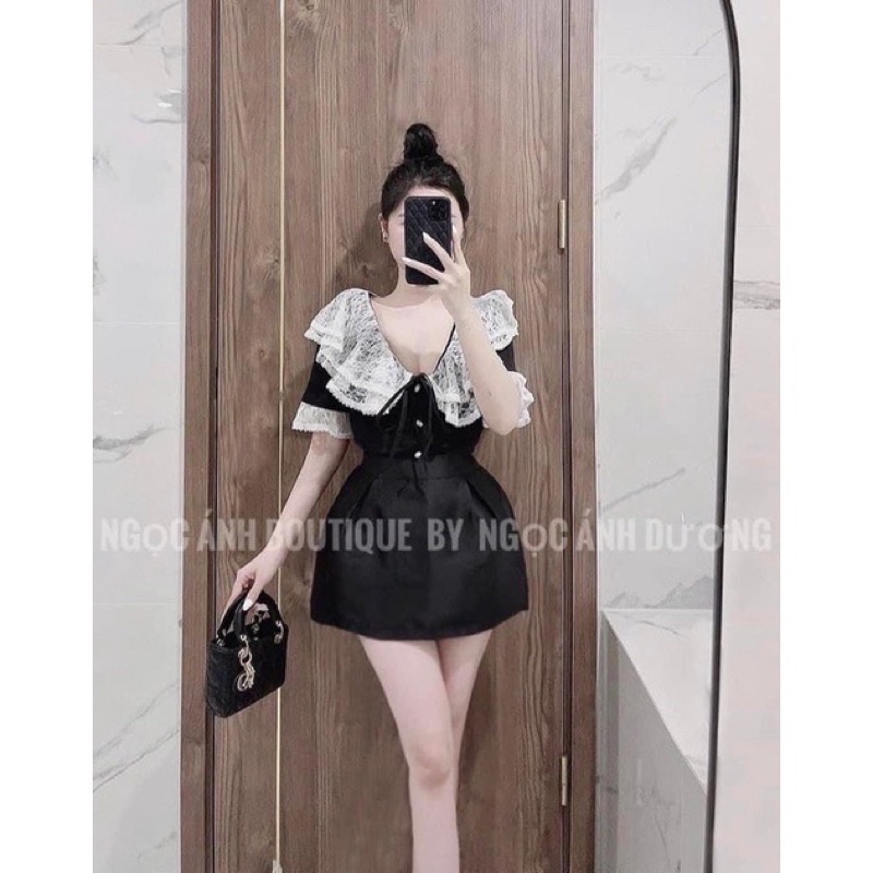Set áo váy tiểu thư siêu hot ;