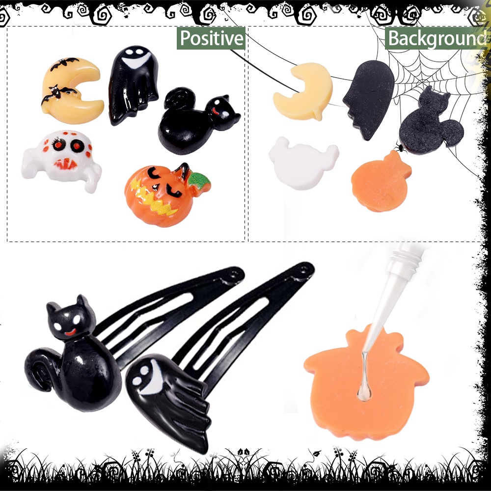 Đồ Chơi Hình Đầu Lâu / Bí Ngô / Ma Cà Rồng Mini Bằng Resin Dễ Thương Trang Trí Halloween