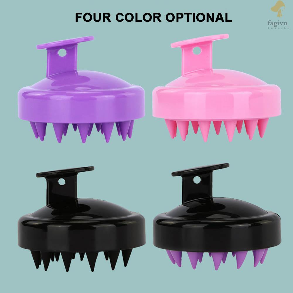 Bàn Chải Massage Da Đầu Bằng Silicone Mềm Mại Tiện Dụng