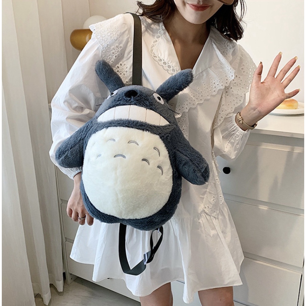 Balo Gấu Bông Totoro xám Xinh Xắn Dễ Thương