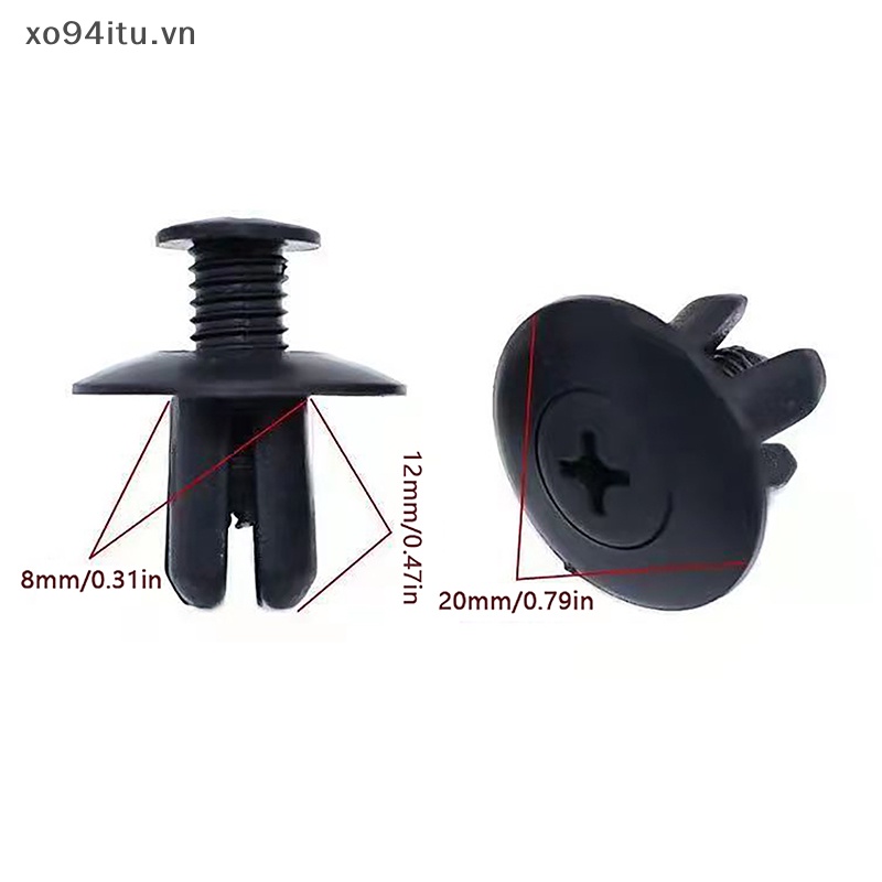 FENDER Set 50 / 100 Đinh Tán Nhựa 8mm Chuyên Dụng Cho Xe Hơi TRX680 TRX650
