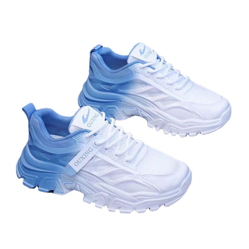 Giày thể thao mùa hè nữ 2023 nền tảng thoáng khí lưới mới joker giày chạy bộ bình thường.