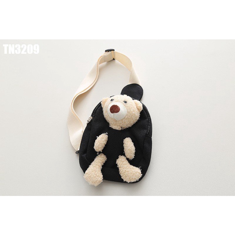 Set Đồ Bé Trai Áo Có Cổ polo thêu gấu và quần đùi kaki kèm túi đeo chéo Set Gấu Cho Bé Trai Tiger Baby Shop