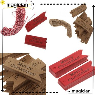 Set 100 Thẻ Giấy Kraft Treo Trang Trí Giáng Sinh/Tiệc Cưới Nhiều Màu Sắc DIY