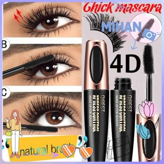 Mascara sợi lụa 4D đen làm dày mi kháng nước lâu trôi nhãn hiệu Qibest