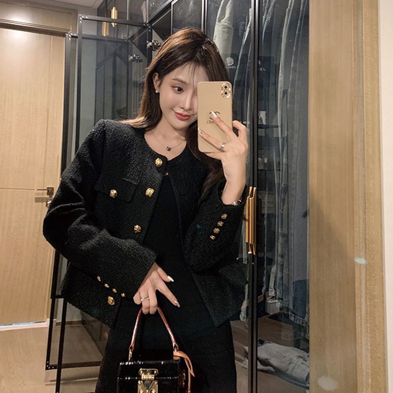 áo khoác dạ tweed nữ dáng ngắn bigsize croptop dáng dài lông hàn quốc dài big size trung niên cổ vest ÁO KHOÁC DẠ TWEED CỰC SANG PHONG CÁCH