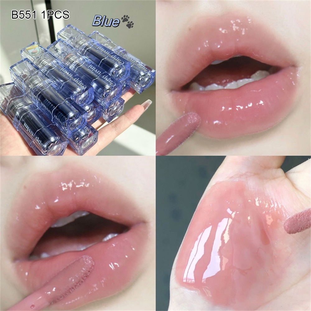 Son bóng dưỡng ẩm có độ bóng cao màu xanh trong suốt như gương Water Gloss Lip Tint JULYSTAR