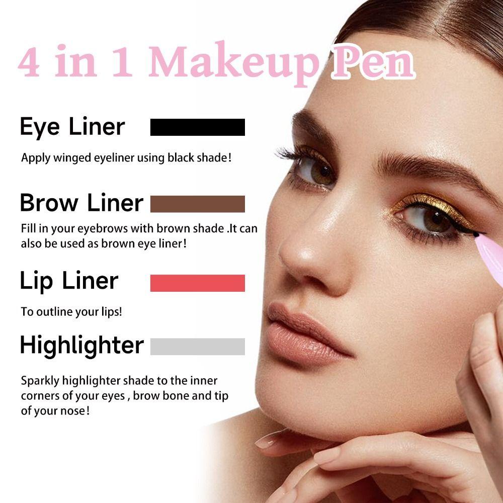Bút Kẻ Lông Mày 4 Trong 1 Chống Nước Lâu Trôi Dành Cho Nữ