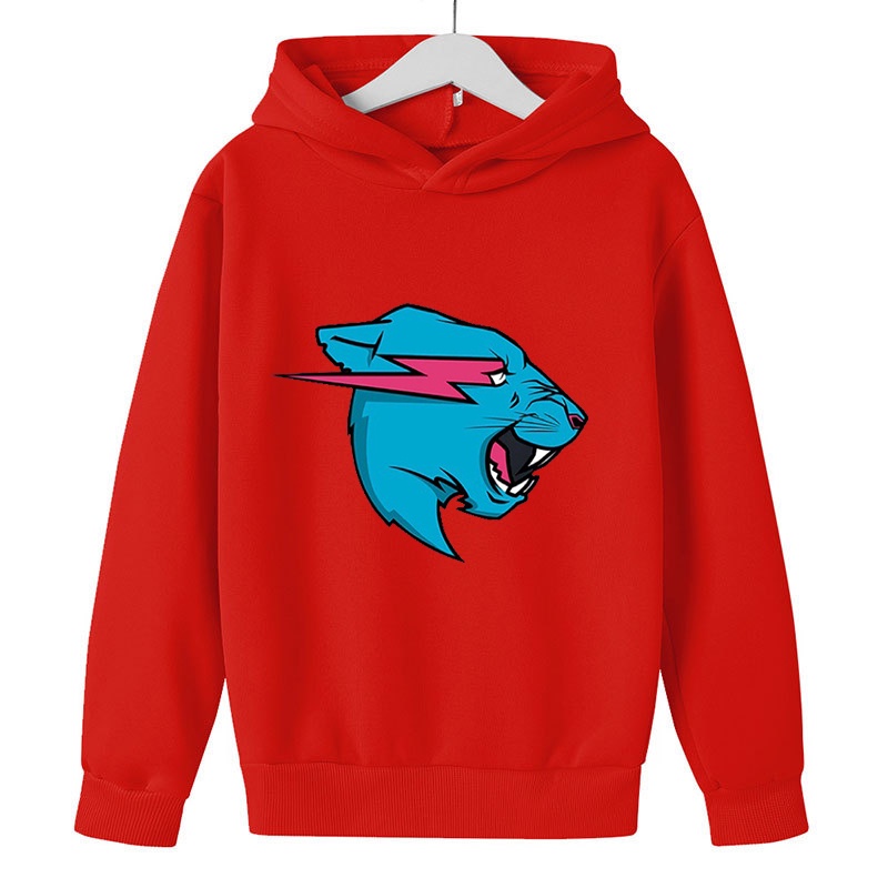 Áo Hoodie Tay Dài In Hình Hoạt Hình Mr Beast Dành Cho Trẻ Em
