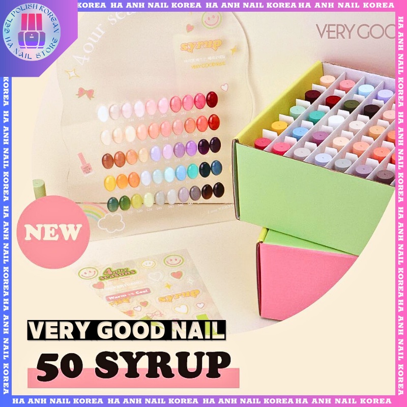 "Syrup gel 50 color - Very good nail ": Bộ sưu tập Sơn gel thạch cao cấp very good nail Hàn quốc - Tổng hợp 50 màu Thạch