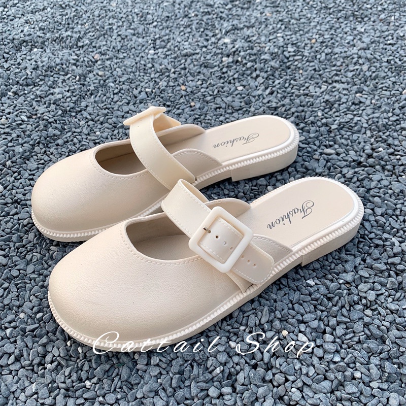 DISHULAN dép sandal nữ dép bánh mì nữ dép bánh mì Chống Trượt 2023 NEW 072632