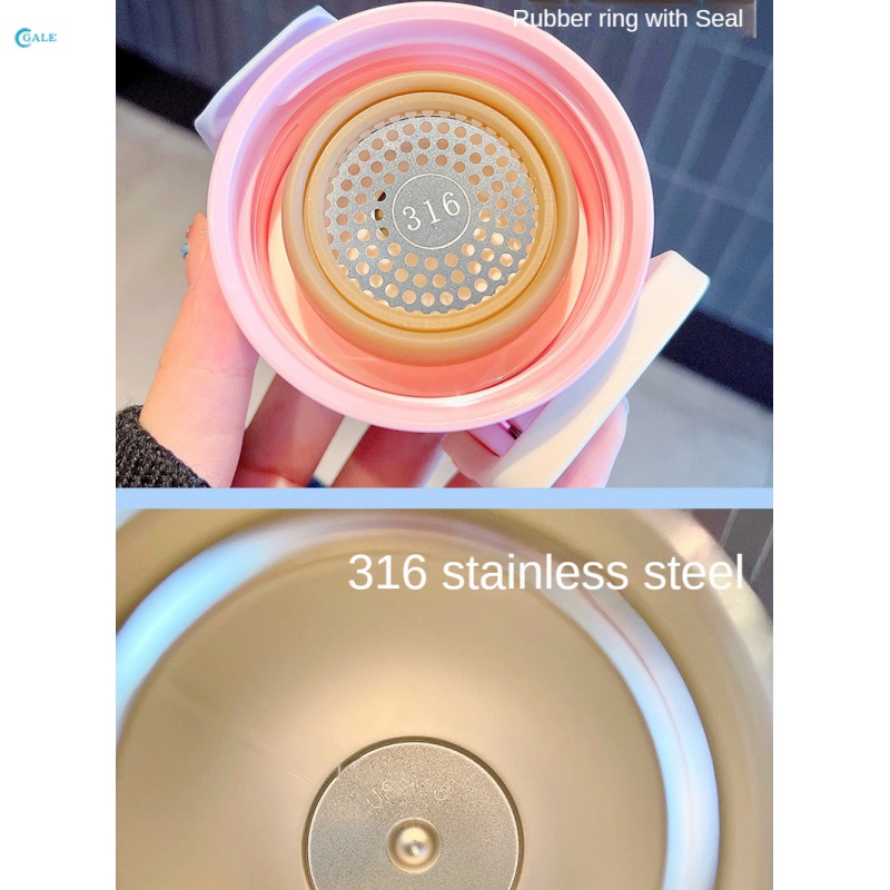 SANRIO Bình Nước Giữ Nhiệt 400ml / 500ml Bằng Thép Không Gỉ 316 Họa Tiết Dễ Thương