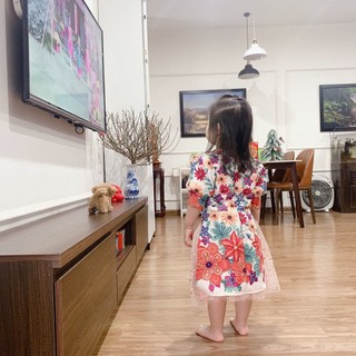 [14kg-26kg] Set áo dài gấm+chân váy+mấn