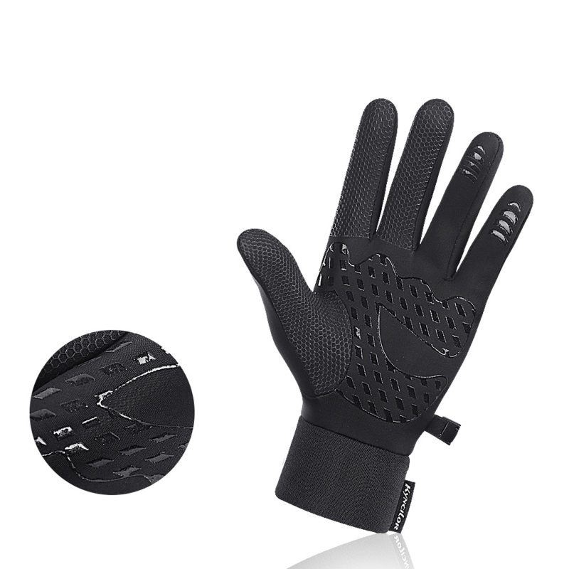 Mùa đông không thấm nước đi xe đạp găng tay thể thao ngoài trời chạy xe máy ski touch