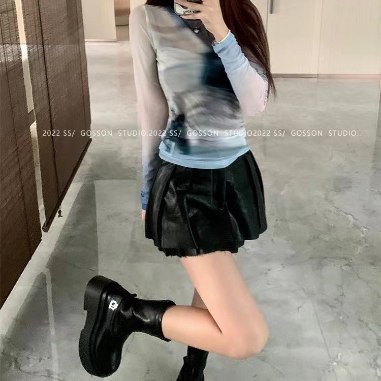 Giày Bốt Da pu Mũi Tròn Đế Dày Co Giãn Thoáng Khí Thời Trang Hàn Quốc