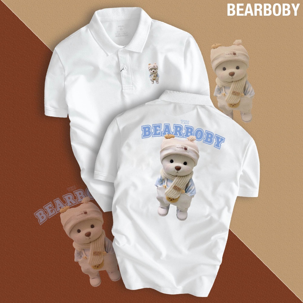 Áo thun POLO Unisex BEARBOBY chất liệu CVC cá sấu cao cấp, phong cách, dễ thương, năng động