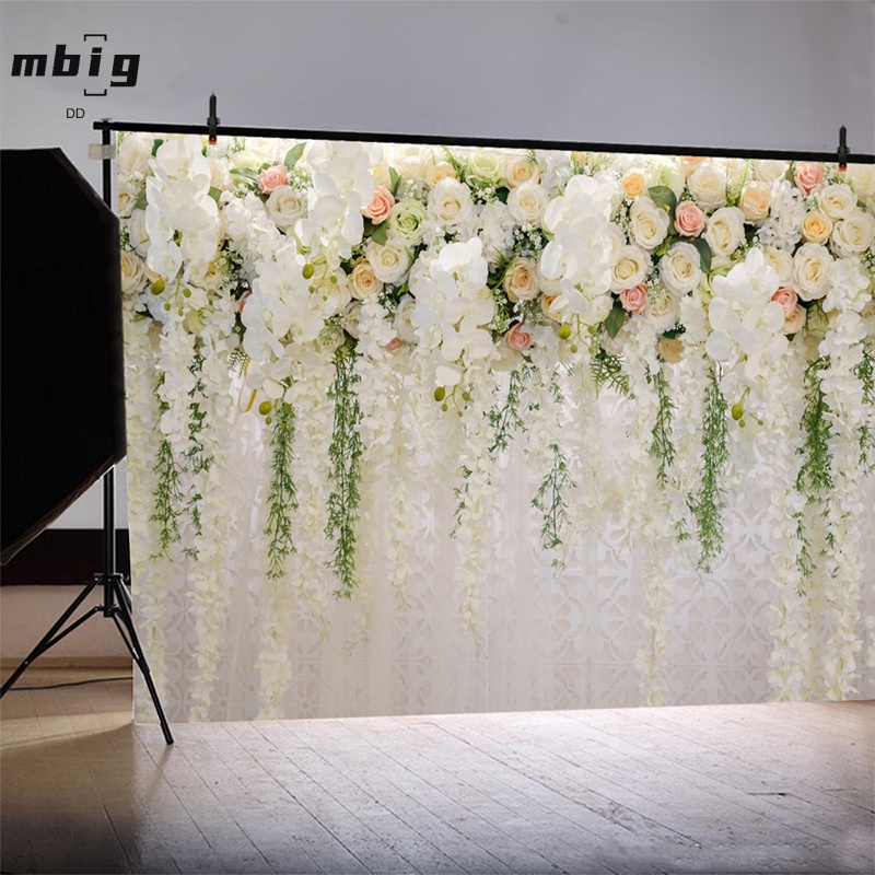 Phông Nền Chụp Ảnh Bằng Vải Vinyl In Họa Tiết Hoa 3D Kích Thước 120x80cm