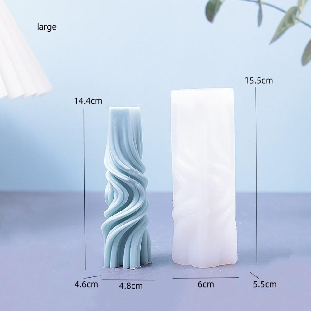 Khuôn Silicone Tạo Hình Làm Xà Phòng / Nến Hình Trụ 3D