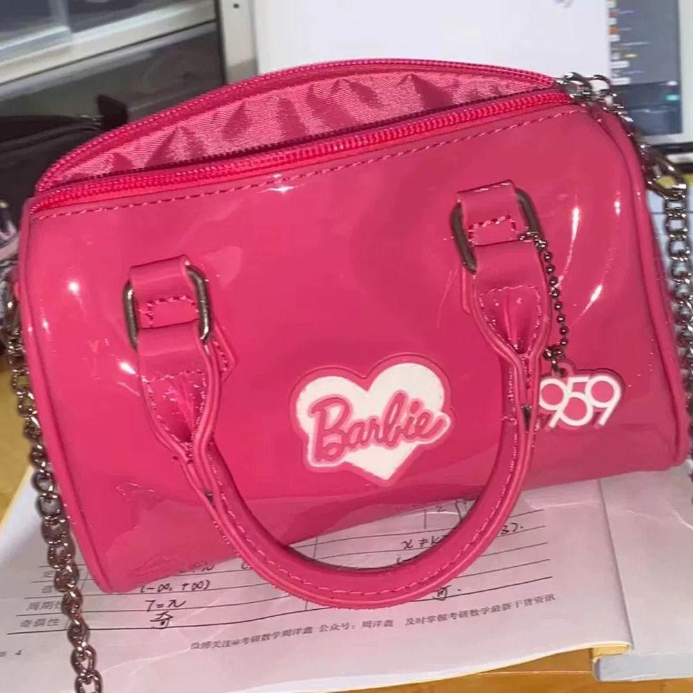 Túi đeo vai barbie shanhai, hình gối da pu, kiểu dáng hình elip kawaii du lịch dung tích lớn