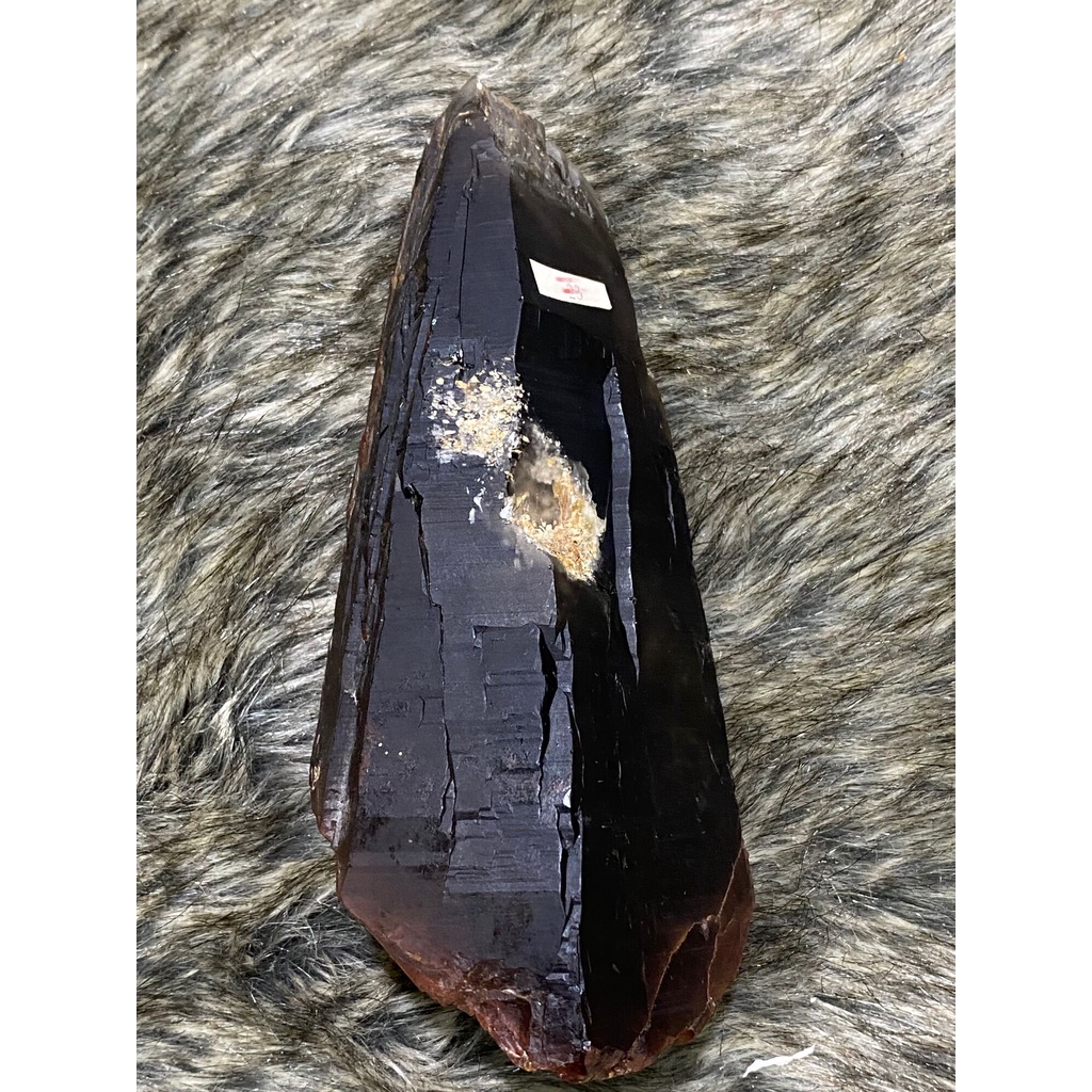 Đá thạch anh khói đen phớt tím tự nhiên đá thật 100% vừa lấy lên từ lòng đất kt  15x 6.3x5.2cm nặng 570g